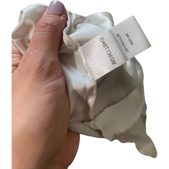 BcbgMaxazria Silk Abstract Floral Print Empire Maxi Long Dress Chiffon Gown Navy - Picture 10 of 11